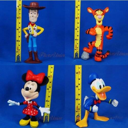 Disney Doll Toy Assembled Figurines Toys Story Woody Donald Duck Daisy Minnie Mickey Mouse Action Figure Tigger Kids Gifts