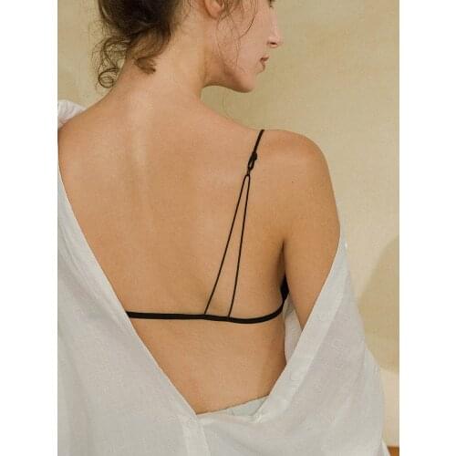 Fashion of French Bra with Slender Shoulder Strap and Beautiful Back Bra with Front Button and Ultra-thin Bra Backless
