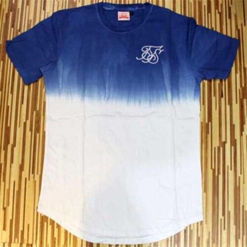 New Men Ss Silk Kanye West Sik Silk Mens Casual Hip Hop T-Shirt Irregular Cut Zipper Short Sleeve Top T-Shirt