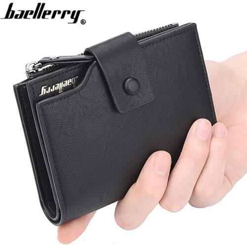 High Quality Men Wallets Leather Short Wallet Men Brand Design Male Clutch Money Bag Card Holder Coin Purse Carteira Masculina