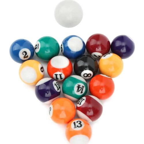 16PCS 32MM Eco-friendly Resin Mini Children Billiard Ball Toy Pool Table Accesssory