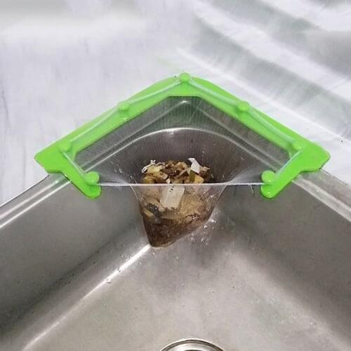 Multifunctional Triangle Drainage Rack Hanging Net Drain Basket Kitchen Sink Special Filter Leftovers Kitchen Sink Filter Soup
