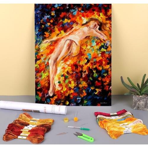 Misty Love Pre-Printed 11CT Cross Stitch Embroidery Full Kit DMC Threads Needlework Painting Sewing Handiwork Wholesale