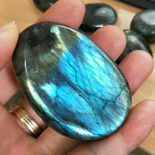 Natural Labradorite Crystal Moonstone Polished Quartz Labradorite Ore Specimen Stone Cure