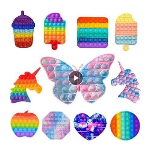 Fidget Pops Simple Dimple Gift Stretchy Strings Anti Stress For Kids Children Adult Silicone Stress Reliever Toy Squeeze Toy