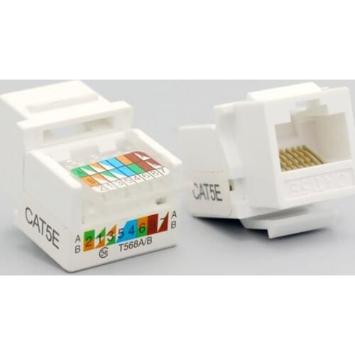 5PCS RJ45 CAT5E CAT6 UTP Tool-free Cable Adapter AMP Network Cable Socket Module Connector