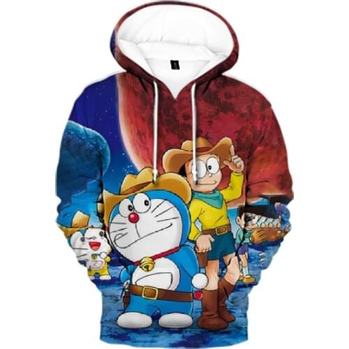 Popular Japan Anime doraemon 3D Print Kids Hoodies Fashion Comic Men Women Sweatshirt Popular Cartoon doraemon Clothes Teen Tops