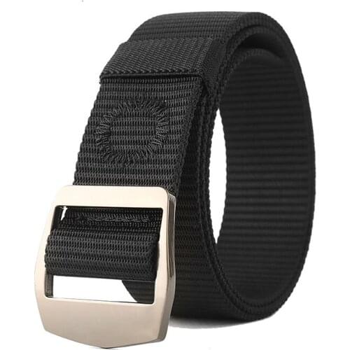 Canvas nylon men belt casual luxury Knitted belts Army Alloy buckles Tactics design for men belt 3.8cm male strap n44