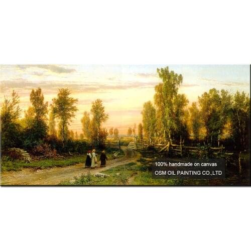 Handmade High Quality Russian Landscape Oil Painting Wall Decoration Imitation Paintings Ivan I. Shishkin Art Works Painting