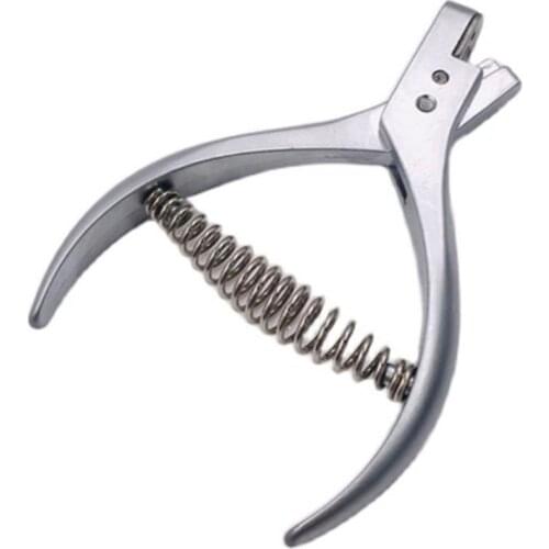 Handheld Stainless Steel Slot Puncher Badge Hole Label for Leather Craft Punches DIY New Practical Hole Punch Tool