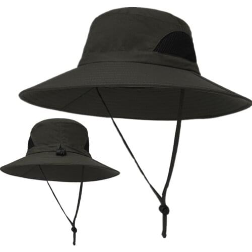 Unisex Wide Brim Sun Hat Outdoor UPF 50+ Waterproof Boonie Bucket Hat Summer UV Protection Sun Caps Fishing Hiking Hunting
