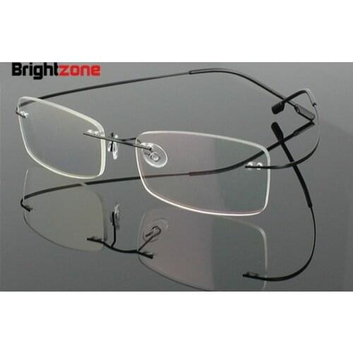 GENUINE Brand Titanium Only 2g Super Light Optical Frame Rimless Ultra Light Far-sighted Reading Glasses +1 +1.5 +2 +2.5 +3 +3.5