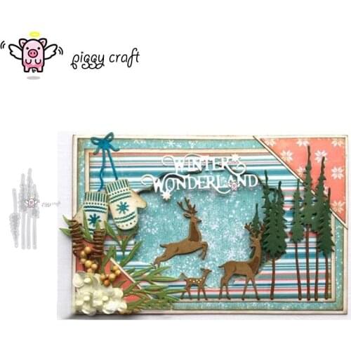 Piggy Craft metal cutting dies cut die mold Christmas tree decoration Scrapbook paper craft knife mould blade punch stencils die