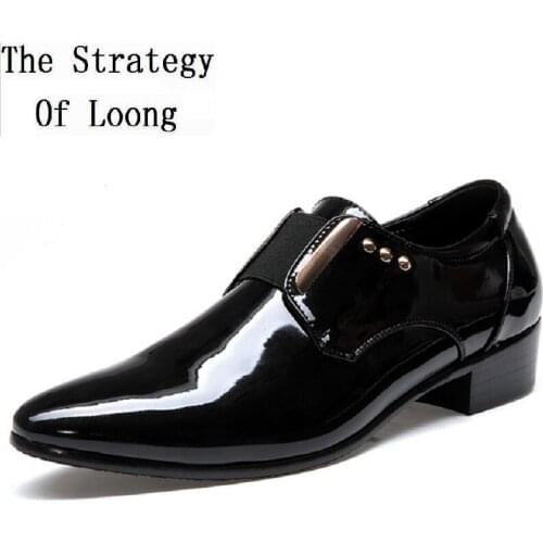 The Strategy Of Loong Men's Patent Leather Shoes