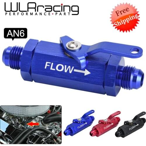 FREE SHIPPING - UNIVERSAL AN6 6AN Aluminum Inline Fuel Filter Shut Off Valve Cut Off w/ Cable Lever 1Pcs WLR-FSV06