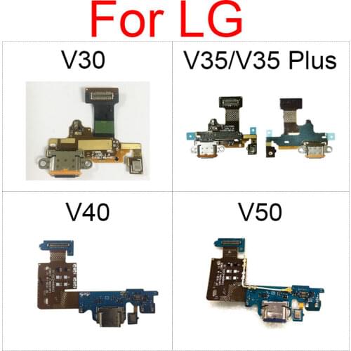 USB Charger Charging Port Dock Microphone Board Connector Flex Cable For LG V30 V35 / V35 ThinQ / V35 Plus V35+ V40 V50