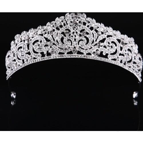 High Quality Wedding Hair Accessories Rhinestones Bridal Crowns Headpieces Wedding Tiara Crown Prom Diadem Pageant Party Jewelry