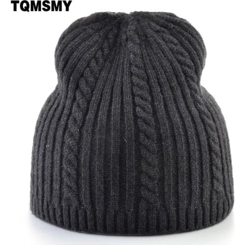 High quality Winter Hats for Men Knitting wool Beanie women Casual Cap mens Beanies Keep warm gorros bone Solid color Skullies