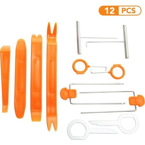 12Pc Auto Door Clip Panel Trim Removal Tool Car Accessories for Volkswagen Golf 4 5 6 Passat B5 B6 B7 seat leon ibiza volvo xc60