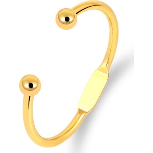 2021 Summer New Gold Sliver Opening Bracelet With Double Round Setting Beads Famous Bracelet Cuff Womens Jewelry Adjustable