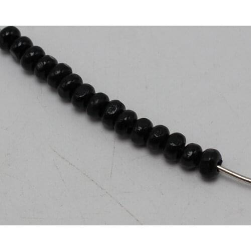 1000 Black 4mm Round Wood Beads~Wooden