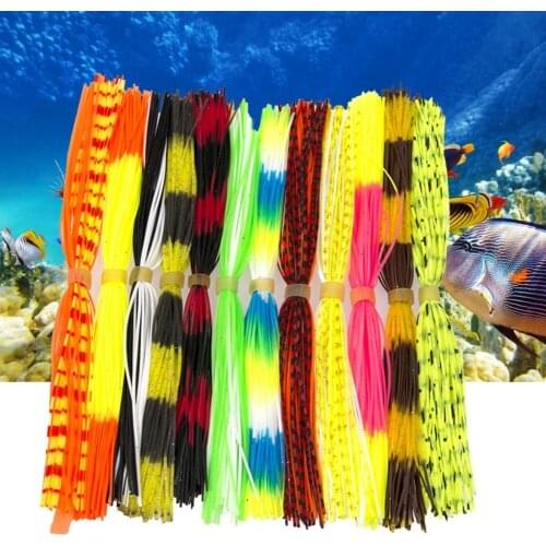 12 pcs same as the popular lure bait, wire harness silicone bait, 50 bunches of beard flashing silicone wire, thunder frog tail