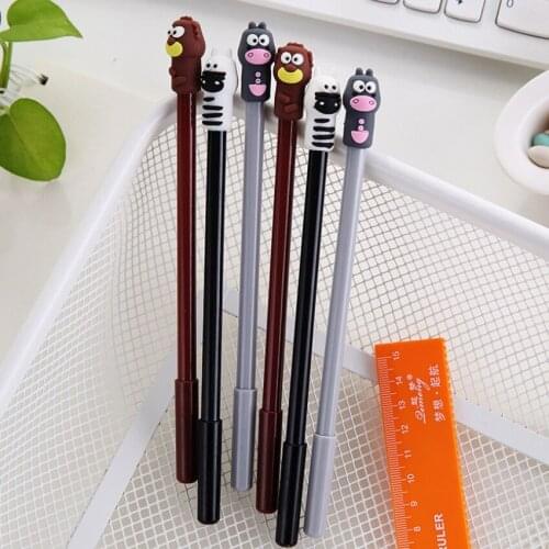 3pcs/lot Lovely zebra hippopotamus Animals Gel Pens Stationery Office School Supplies