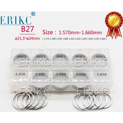 50PCS Adjusting Shim B27 1.57mm-1.66mm Auto Engine Injector Repair Shims Washer Diesel Nozzle Adjusting Gasket for Denso