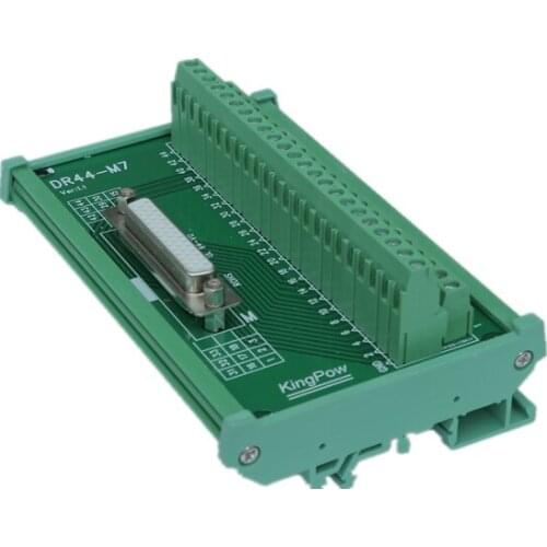 1PCS D-SUB DB44-M7 44PIN Female port din rail mounting Terminal block adapter converter