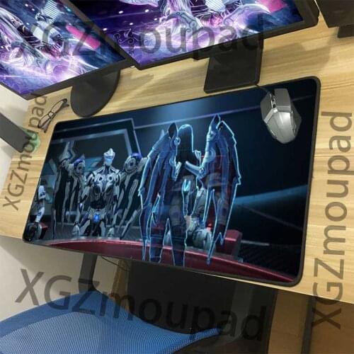 XGZ Large Gaming Mouse Pad Black Lock Edge Movie Fashion Technology Mecha Custom Computer Desk Mat Speed Rubber Stripes Non-slip