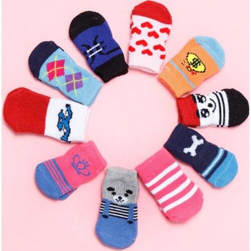 Cat foot cover Non-dropping anti-scratch protective cover Pure Cotton Dog Socks Teddy Bichon Corgi Small Dog Shoe Foot Cover