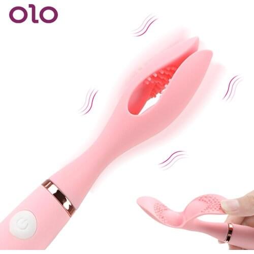 OLO Dildo G spot Vibrator Stimulator Nipple Massager Masturbation Clitoris Clip 10 Speed Sex Toy for Women Couples Intimate Good