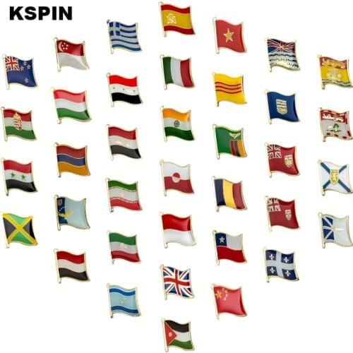 Flag Badge Flag Brooch National Flag Lapel Pin Country Flag Pins International Travel Pins Collections