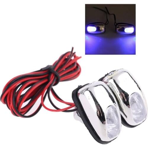 X7AE 1 Pair Auto LED Light Windshield Windscreen Jet Spray Nozzle Wiper Washer Lamp