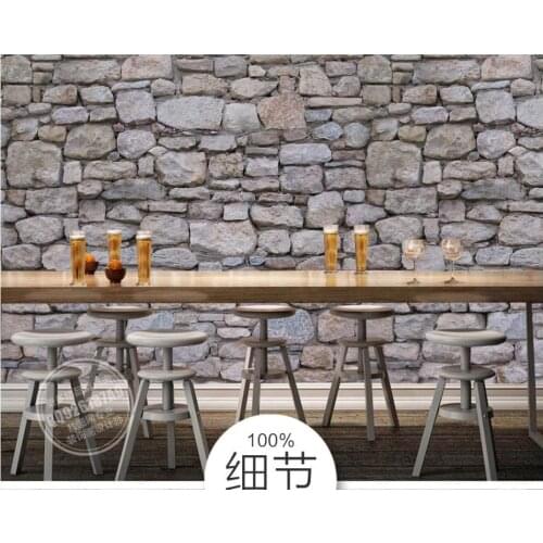 Custom photo wallpaper 3d murals wallpaper for walls 3 d European nostalgic retro brick wall stone bedroom TV background wall