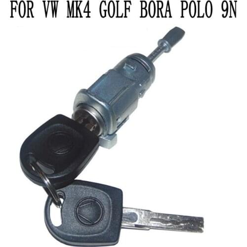 FOR VW GOLF BORA FOX POLO 9N DOOR LOCK SET + 2 KEYS + 1 BARREL FRONT LEFT 2/3 - 4/5 DOOR 1U0837167