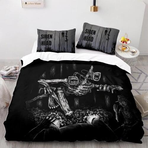 Siren Head Bedding Set Single Twin Full Queen King Size Siren Head Bed Set Childrens Kid Bedroom Duvetcover Sets 3D Print 008