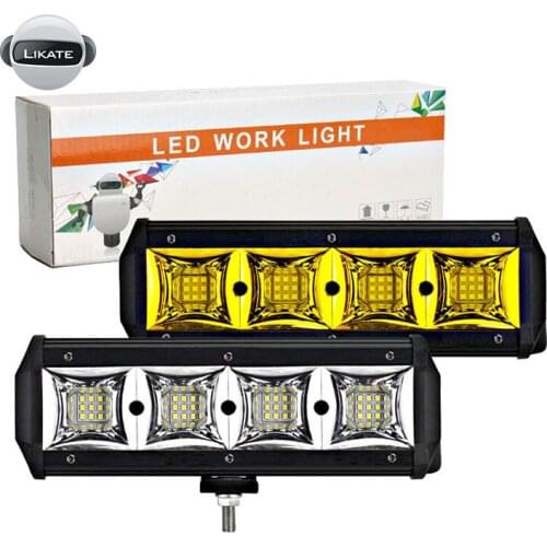 LKT 9 Inch 108W Car LED Work Light LED Bar Light For Motorcycle Tractor Boat Off Road 4WD 4x4 Truck SUV ATV