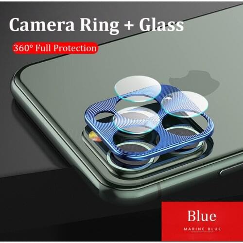 Anillo Protector de Metal para iPhone 12 Pro Max, mini lente de cámara de aleación 2 en 1, funda para iPhone 12 Pro 11 Pro