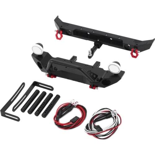 Metal Front Rear Bumper With Led Lights For Axial SCX10 90046 SCX10 III AXI03007 Good Workmanship And Performance