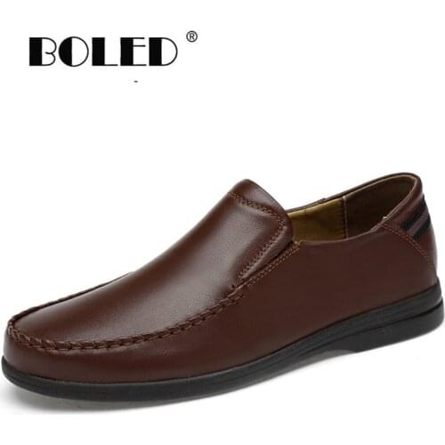 Natural Leather Men Shoes Loafers Autumn Male Casual Shoes Breathable Soft Flats Moccasin High Quality Driving Shoes Men