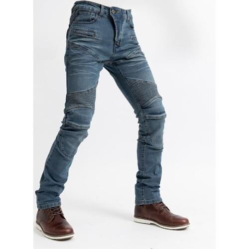 Motorcycle racing riding pants slim stretch locomotive hockey pants protective gear riding jeans spring summer autumn