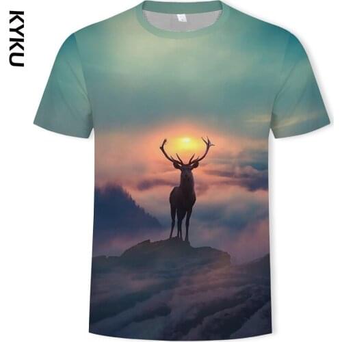 2020 nature 3D printing night sky starry sky trees landscape mens T-shirt casual summer O-neck top men