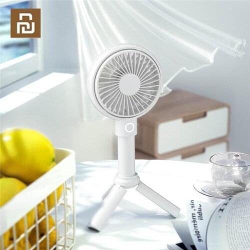 The latest YOUPIN 2 In 1 Usb Handheld Desktop mini Fan 40 Degree Rotatable 3 speeds Creative mobile bracket cooling fan