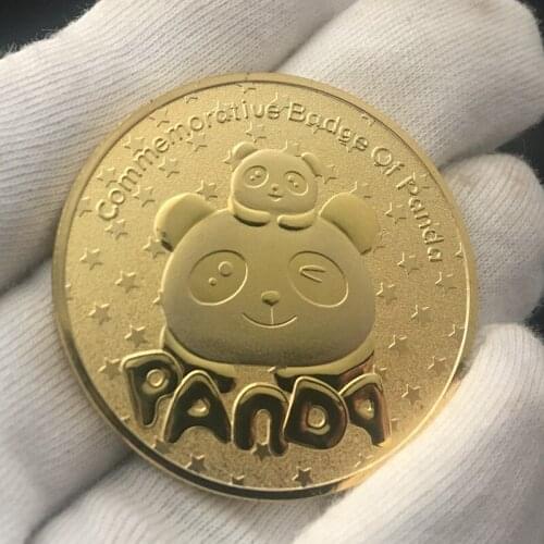 New Coins Big Panda Baobao China Commemorative Collection Art Gift Black and white Bear Challenge Coin Gold Silver