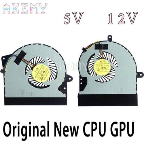Original New CPU GPU Cooler Fan Heatsink For Asus ROG G751 G751J G751JM G751JL G751JT G751JY Radiator 5V 12V FAN