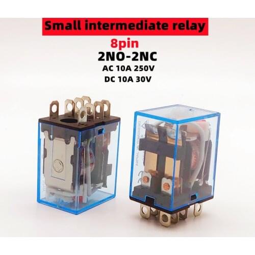 1pcs Relay LY2NJ Coil DC12V/24V AC110V/220V HH62P AC 10A 250V Miniature Coil Generalelectromagnetic intermediate relay switch