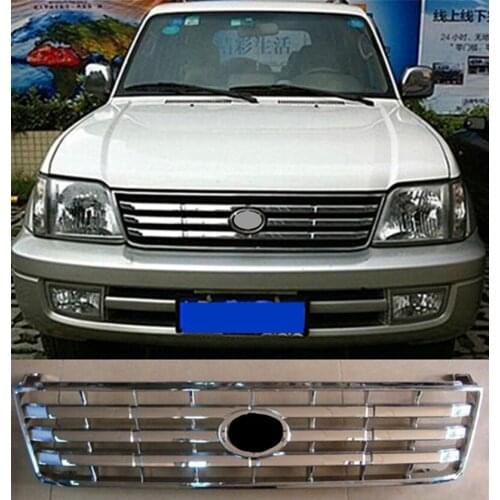 For Toyota Land Cruiser Parado LC90 2700 3400 1997-2002 ABS Chrome Vent Bumper Center Grille Grill