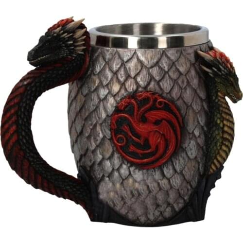 Retro Beer Mugs 3D Resin Stainless Steel Coffee Cups Fathers Day Gift For Men Halloween Bar Cup Party Wine Goblet Mug