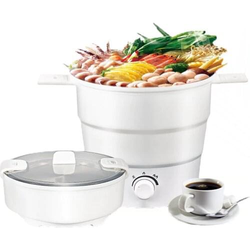 Foldable Electric Cooker Travel Portable Multi-functional Mini Noodle Cooking pot Dormitory Students Small Electric Hot Pot